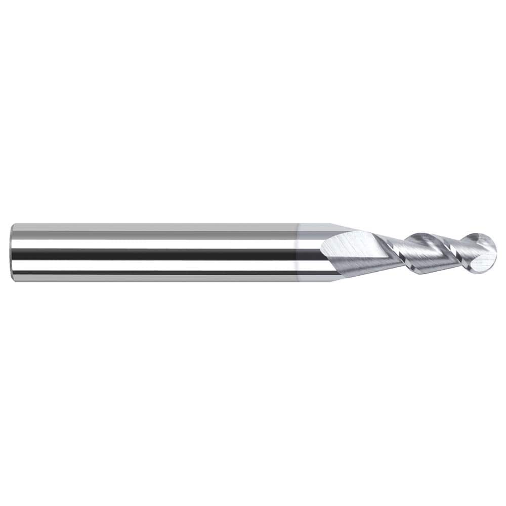 Harvey Tool - Ball End Mills; Mill Diameter (Decimal Inch): 0.0400 ; Number of Flutes: 2 ; Length of Cut (Decimal Inch): 0.1200 ; Material: Solid Carbide ; Overall Length (Inch): 1-1/2 ; Overall Length (Decimal Inch): 1.50000 - Exact Industrial Supply