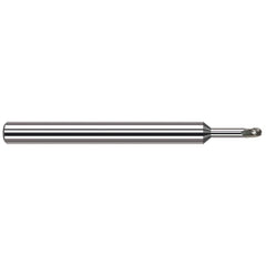 Harvey Tool - Ball End Mills; Mill Diameter (mm): 0.50 ; Mill Diameter (Decimal Inch): 0.0200 ; Number of Flutes: 3 ; Length of Cut (Decimal Inch): 0.0300 ; Material: Solid Carbide ; Overall Length (Inch): 2-1/2 - Exact Industrial Supply