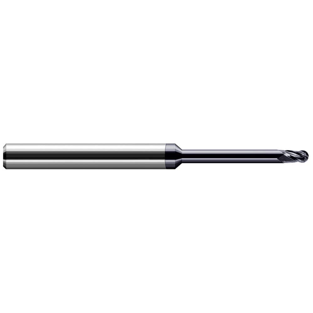 Harvey Tool - Ball End Mills; Mill Diameter (Inch): 3/16 ; Mill Diameter (Decimal Inch): 0.1875 ; Number of Flutes: 4 ; Length of Cut (Inch): 9/32 ; Length of Cut (Decimal Inch): 0.2810 ; Material: Solid Carbide - Exact Industrial Supply