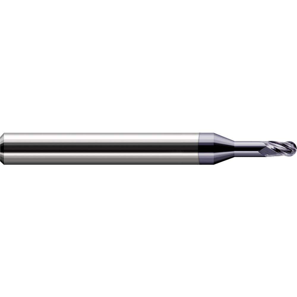 Harvey Tool - Ball End Mills; Mill Diameter (Inch): 1/16 ; Mill Diameter (Decimal Inch): 0.0620 ; Number of Flutes: 3 ; Length of Cut (Inch): 3/32 ; Length of Cut (Decimal Inch): 0.0930 ; Material: Solid Carbide - Exact Industrial Supply