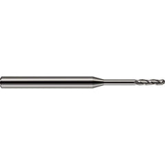 Harvey Tool - Ball End Mills; Mill Diameter (Decimal Inch): 0.0100 ; Number of Flutes: 3 ; Length of Cut (Decimal Inch): 0.0500 ; Material: Solid Carbide ; Overall Length (Inch): 2-1/2 ; Overall Length (Decimal Inch): 2.50000 - Exact Industrial Supply