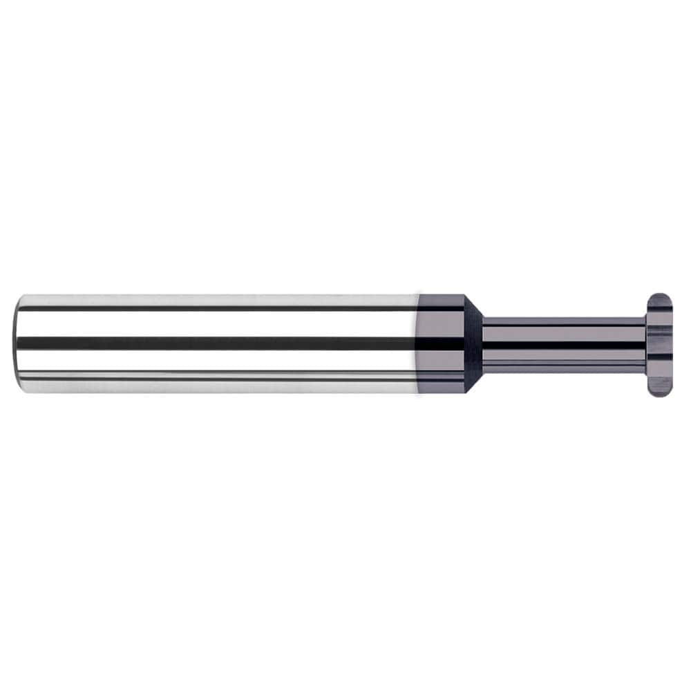 Harvey Tool - 1/4" Cut Diam, 0.5mm Cut Width, 1/4" Shank, Straight-Tooth Woodruff Keyseat Cutter - Exact Industrial Supply