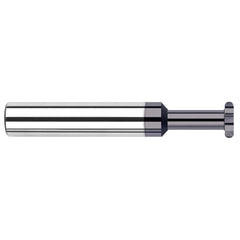 Harvey Tool - 1/2" Cut Diam, 5/32" Cut Width, 1/2" Shank, Straight-Tooth Woodruff Keyseat Cutter - Exact Industrial Supply