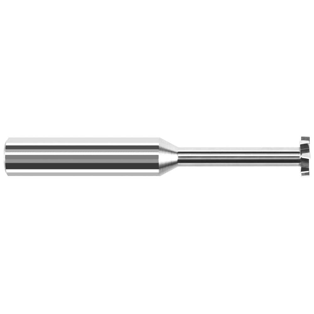 Woodruff Keyseat Cutter: 0.5″ Cut Dia, 0.062″ Cut Width, 1/2″ Shank Dia, Staggered Tooth 3″ OAL, 8 Teeth, Solid Carbide