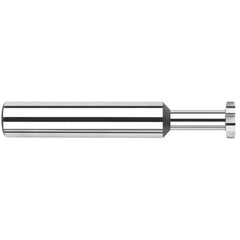 Harvey Tool - 1/4" Cut Diam, 1/16" Cut Width, 1/4" Shank, Straight-Tooth Woodruff Keyseat Cutter - Exact Industrial Supply