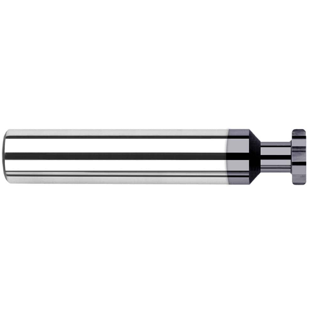 Harvey Tool - 1/2" Cut Diam, 1/8" Cut Width, 1/2" Shank, Straight-Tooth Woodruff Keyseat Cutter - Exact Industrial Supply