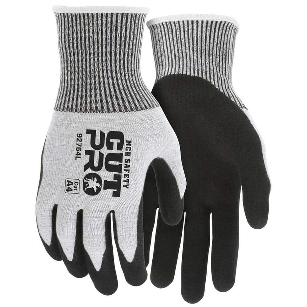 MCR Safety - Size M, ANSI Cut Lvl A4, Abrasion Lvl 5, Nitrile Coated Cut & Puncture Resistant Gloves - Exact Industrial Supply