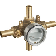 American Standard - Tub & Shower Faucets; Type: Rough-in valve ; Style: Not applicable ; Design: Temp/Press Valve ; Material: Brass ; Handle Type: No handle ; Handle Material: Non-Metallic - Exact Industrial Supply