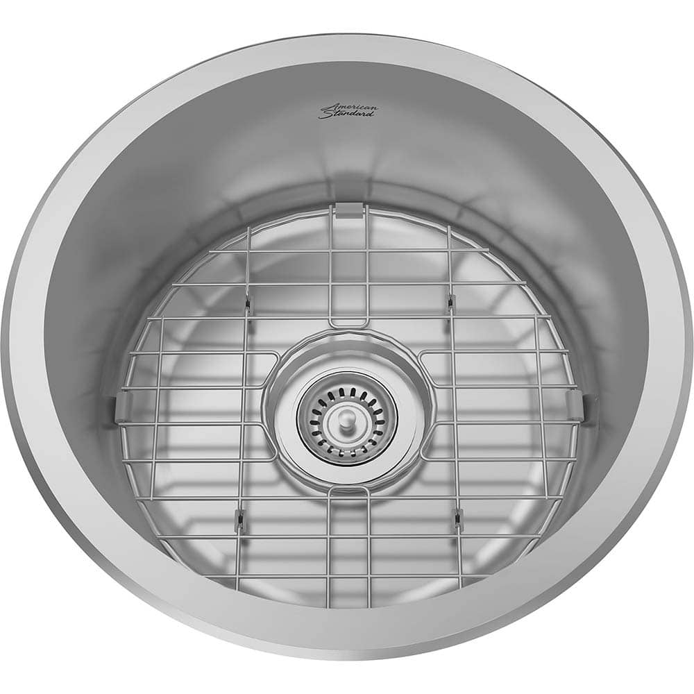 American Standard - Sinks; Type: Single Bowl Stainless Steel Kitchen Sink ; Outside Length: 16 (Inch); Outside Length: 16.000 (Decimal Inch); Outside Width: 16.000 (Decimal Inch); Outside Width: 16 (Inch); Outside Height: 7.0000 (Decimal Inch) - Exact Industrial Supply