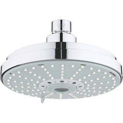 Grohe - Shower Heads & Accessories; Type: Shower Head ; Material: Metal ; GPM: 2.50 ; Face Diameter: 6.25 (Inch); Finish/Coating: Polished Chrome ; Settings: Spray, Pulse, Combination Pulse-Massage - Exact Industrial Supply