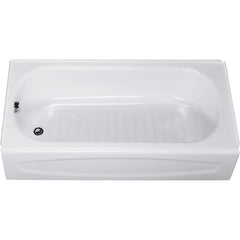 American Standard - Shower Supports & Kits; Type: Bathtub ; Length (Inch): 60 ; Material: Enameled Steel ; Finish/Coating: White - Exact Industrial Supply