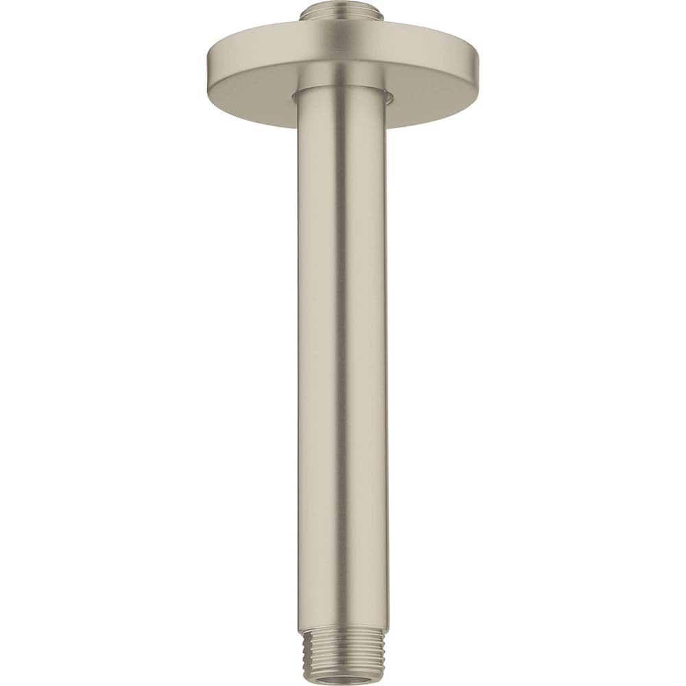 Grohe - Shower Supports & Kits; Type: Shower Arm ; Length (Inch): 6 ; Material: Metal ; Diameter (Inch): 0.5 ; Finish/Coating: Brushed; Nickel - Exact Industrial Supply