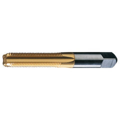 ‎3/4-16 UNF 4 Flute H3 HSS Standard Bottoming Chamfer General Purpose Hand Tap- TiN - Exact Industrial Supply