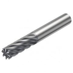 R215.36-05030-AC13H 1610 5mm 6 FL Solid Carbide End Mill - Corner chamfer w/Cylindrical Shank - Makers Industrial Supply