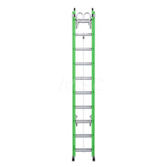 Extension Ladders; Type: Extension Ladder; Material: Fiberglass; Working Length: 17 Feet; Load Capacity (Lb.): 375; Extended Ladder Height: 20; Step Material: Aluminum; Step Ladder Height: 16.25; Overall Depth: 6 in; Number Of Steps: 20; Ladder Rating: Ty