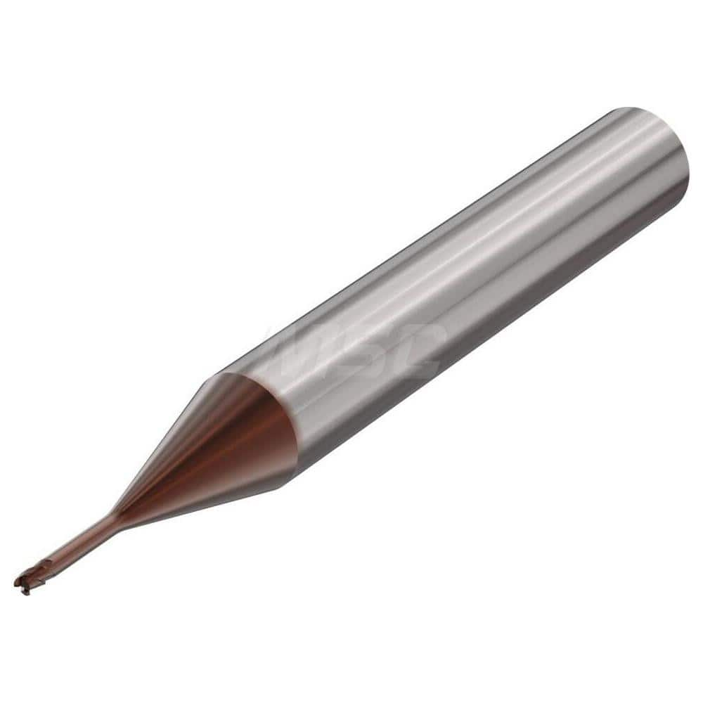 Corner Radius End Mill: 0.1″ Radius, 3 Flutes, Solid Carbide Helix, HXT Coated, Centercutting, Series SME716