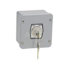 Garage Door Hardware; Type: Keyswitch,  2 Position Exterior Purpose, Surface Mount; For Use With: Commercial Doors; Commercial Gate Openers; Material: Metal; Overall Length: 2.63; Overall Width: 4; Overall Height: 4.375; Length (Inch): 2.63; For Use With: