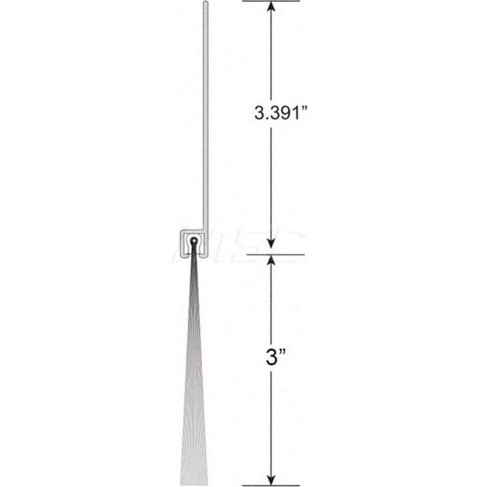 Sweeps & Seals; Product Type: Garage & Dock Door Sweep with Weather Seal; Flange Material: Anodized Aluminum; Overall Height: 6; Bristle Length: 3; Flange Width: 3.0000; Bristle Material: Polypropylene; Overall Length (Inch): 7.83; Length (Inch): 7.83; Ov