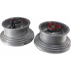 Garage Door Hardware; Type: Cable Drum, Hi-Lift, Commercial, Keyed; For Use With: Commercial Doors; Material: Aluminum; Hardware Diameter: 4; Includes: Replacement for Apco 850-11, Canimex D850-132VL,; For Use With: Commercial Doors; Hardware Type: Cable