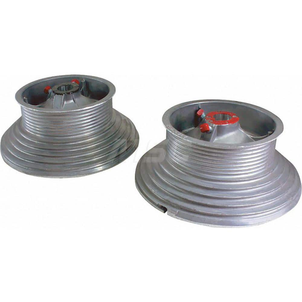 Garage Door Hardware; Type: Cable Drum, Hi-Lift , Keyed; For Use With: Commercial Doors; Material: Aluminum; Includes: Lifting Weight per Drum 500 lb, Maximum Door Height 144 in with Highlift, Maximum Highlift 120 in, 3/8 in Set Screws; For Use With: Comm