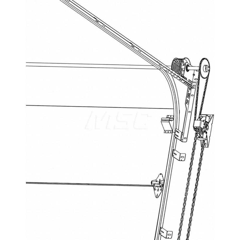 Manual Garage Door Chain Hoist: 40 lb Working Load Limit, 15' Max Lift 40 lb Pull to Lift Load