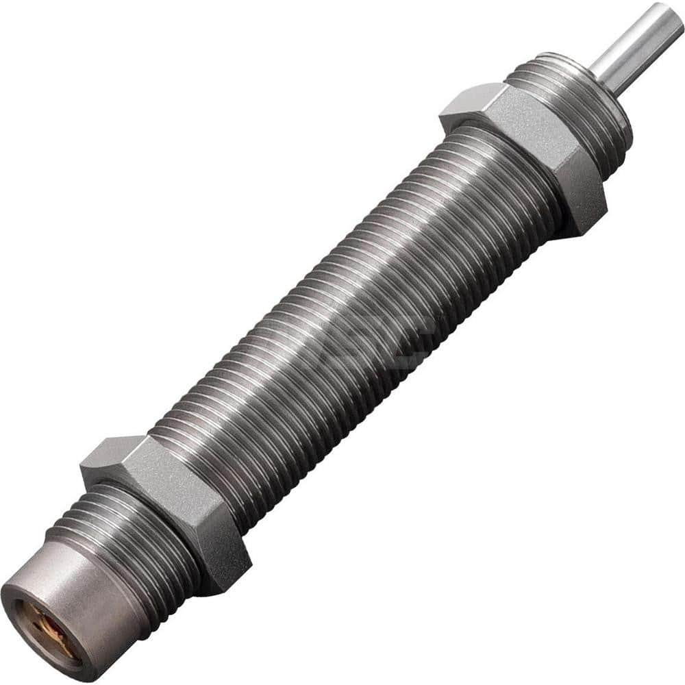 Standard-Duty Shock Absorber: 3.5 mm Rod Dia, 16.2 mm OD, 10 mm Stroke, M12 x 1 Thread 76 mm OAL, 9.8 lb Force