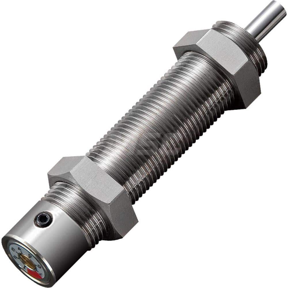 Standard-Duty Shock Absorber: 6 mm Rod Dia, 27.7 mm OD, 16 mm Stroke, M20 x 1.5 Thread 110 mm OAL, 18.1 lb Force