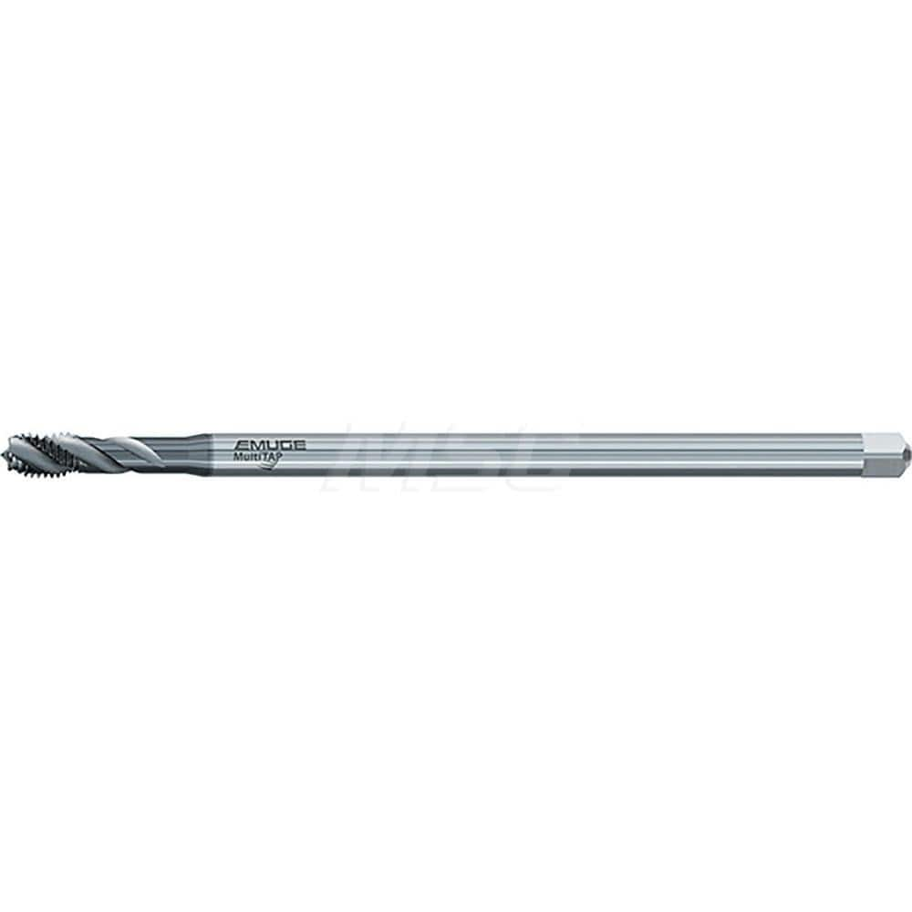 Extension Tap: M5 x 0.8, 3 Flutes, TiCN Finish, Cobalt, Long Reach 2-3 P, 15″ Thread Length, 6H Class of Fit