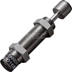 Standard-Duty Shock Absorber: 6 mm Rod Dia, 27.7 mm OD, 16 mm Stroke, M20 x 1.5 Thread 110 mm OAL, 18.1 lb Force