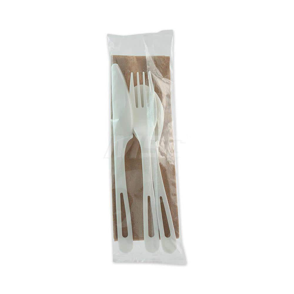 Paper & Plastic Cups, Plates, Bowls & Utensils; Flatware Type: Plastic Utensil Set; Material: Plastic; Color: White; Overall Length: 6.00; Disposable: Disposable; Length (Decimal Inch): 6.0000