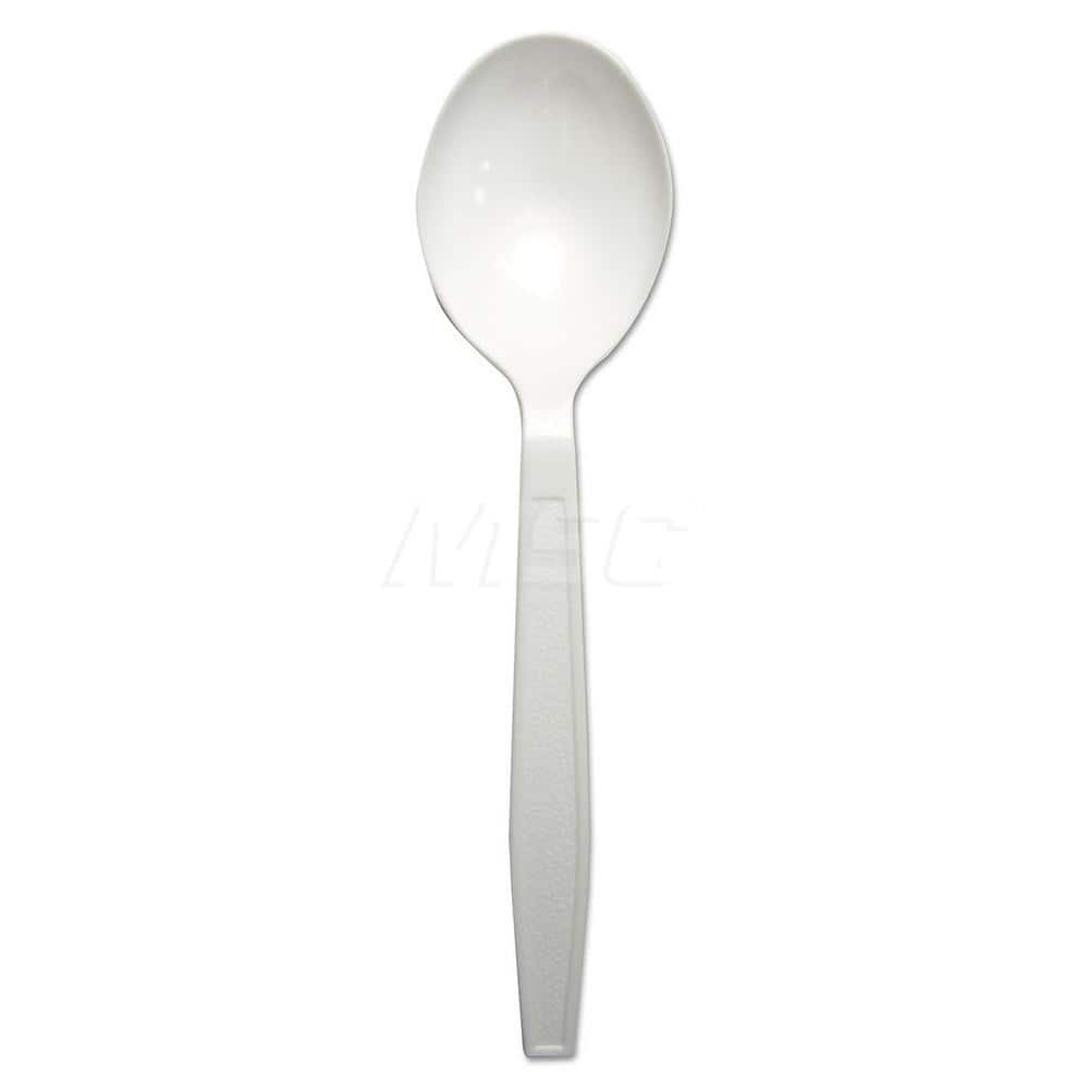 Paper & Plastic Cups, Plates, Bowls & Utensils; Flatware Type: Soup Spoon; Material: Plastic; Color: White; Disposable: Disposable