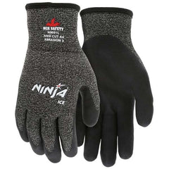 MCR Safety - Cut & Puncture Resistant Gloves ANSI/ISEA Cut Resistance Level: 4 Coated Area: Palm & Fingertips - Exact Industrial Supply