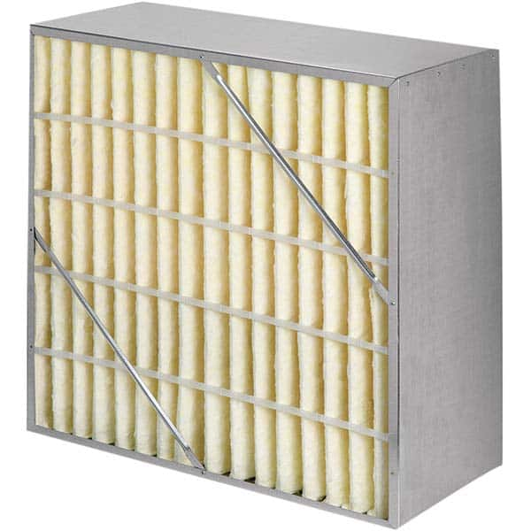 Pleated Air Filter: 24 x 12 x 6″, MERV 11, Rigid Cell Fiberglass, Galvanized Steel Frame, 500 CFM