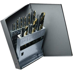 Cle-Line - Tap & Drill Sets Minimum Tap Thread Size (Inch): #6-32 Maximum Tap Thread Size (Inch): 1/2-13 - Makers Industrial Supply