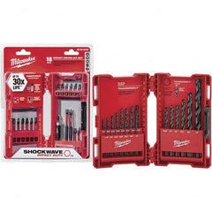 Milwaukee Tool - Drill Bit Sets System of Measurement: Inch Drill Bit Material: High Speed Steel - Makers Industrial Supply