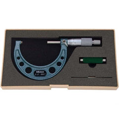 Mitutoyo - Mechanical Outside Micrometers Minimum Measurement (Decimal Inch): 2.0000 Maximum Measurement (Decimal Inch): 3.0000 - Makers Industrial Supply