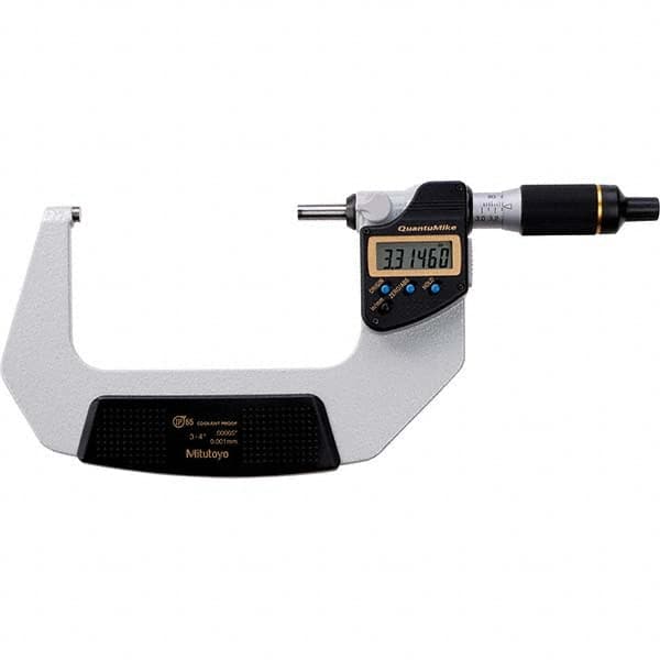 Mitutoyo - Electronic Outside Micrometers Type: Quantumike Minimum Measurement (Decimal Inch): 3.0000 - Makers Industrial Supply