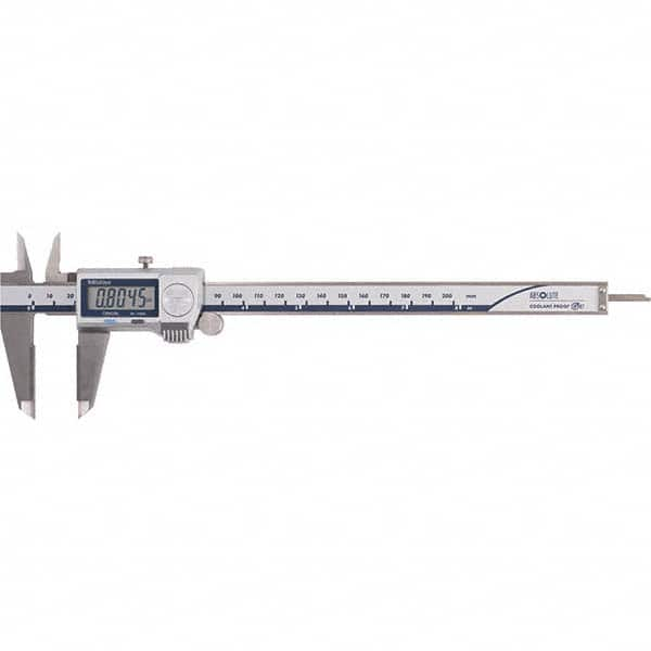 Mitutoyo - 0 to 8" Range, 0.0005" Resolution, IP67 Electronic Caliper - Makers Industrial Supply