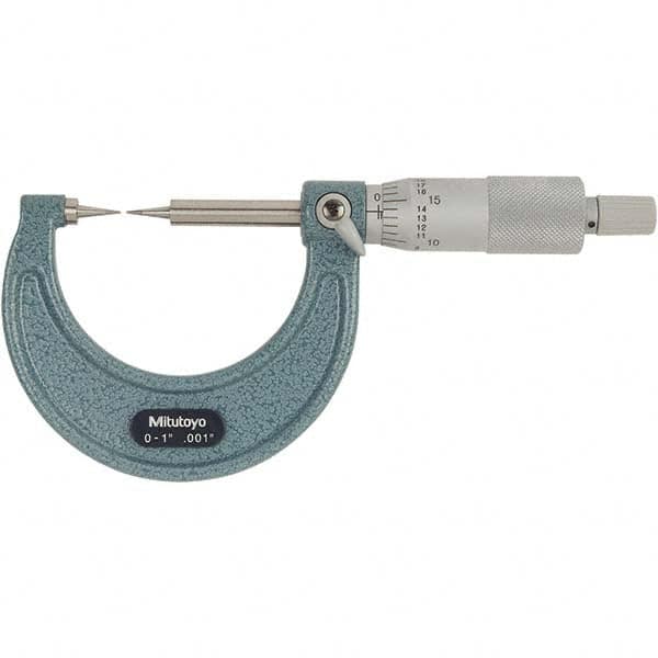 Mitutoyo - Point Micrometers Operation Type: Mechanical Minimum Measurement (Decimal Inch): 0 - Makers Industrial Supply