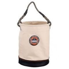 5730 WHT LEATHER BOTTOM BUCKET - Makers Industrial Supply