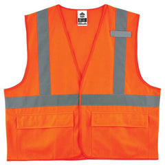 8225HL S/M Orange Standard Solid Vest Type R Class 2 - Makers Industrial Supply