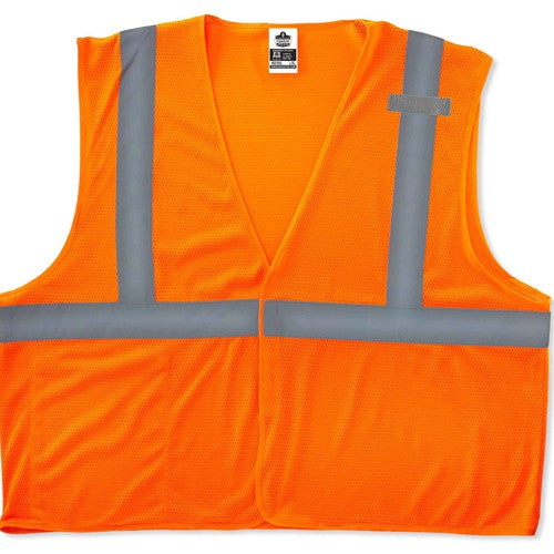 8210HL Econo Vest Orange 2X/3X Hook & Loop Glowear - Makers Industrial Supply