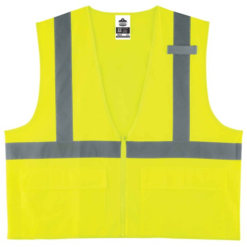 8225Z L/ XL Lime Standard Solid Vest Type R Class 2 - Makers Industrial Supply