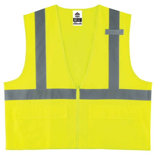 8225Z 2/3 XL Lime Standard Solid Vest Type R Class 2 - Makers Industrial Supply