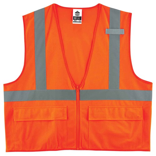 8225Z L/ XL Orange Standard Solid Vest Type R Class 2 - Makers Industrial Supply