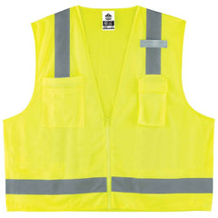 8249Z XS Lime Econ Surveyors Vest Type R Class 2 - Makers Industrial Supply