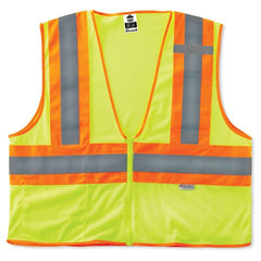 8230Z 4/5 XL Lime 2-Tone Vest Type R Class 2 - Makers Industrial Supply