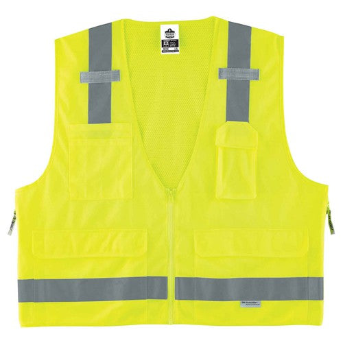 8250Z Glowear Surveyors Vest Lime L/Xl - Makers Industrial Supply