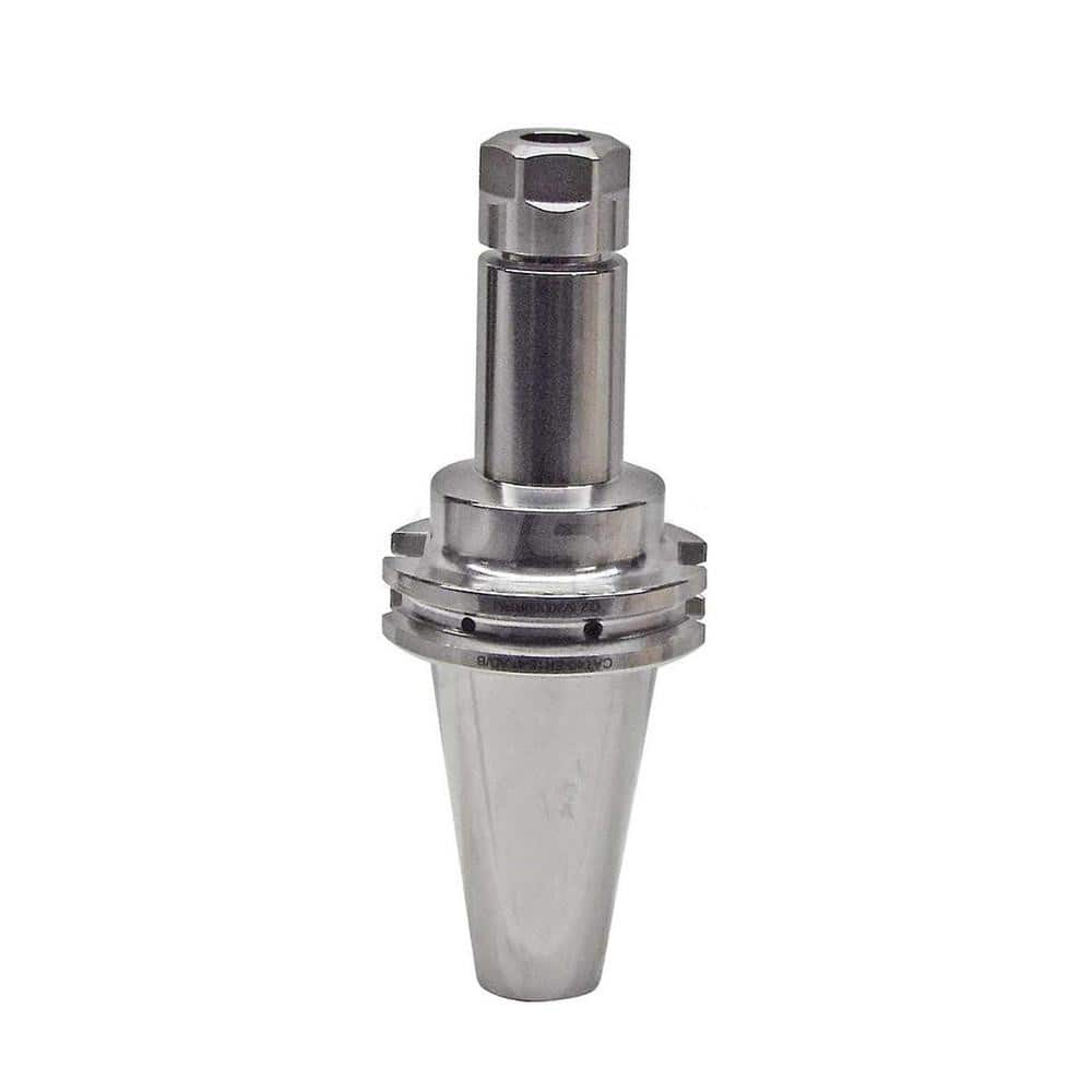 Collet Chuck: ER Collet, CAT Taper Shank 4″ Projection, 0.0001″ TIR, Balanced to 30,000 RPM, Through Coolant