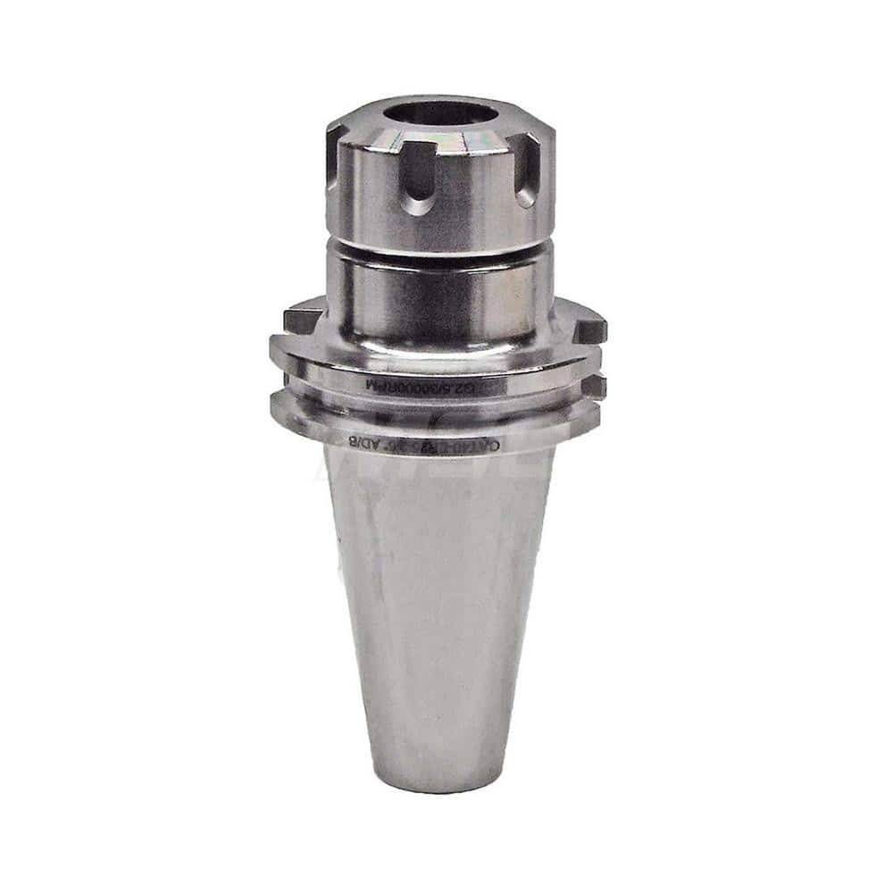 Collet Chuck: ER Collet, CAT Taper Shank 2.5″ Projection, 0.0001″ TIR, Balanced to 30,000 RPM, Through Coolant